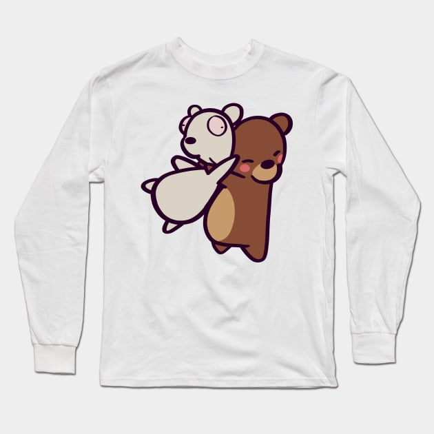 Grizzly Bear Hug Long Sleeve T-Shirt by ThumboArtBumbo